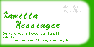 kamilla messinger business card